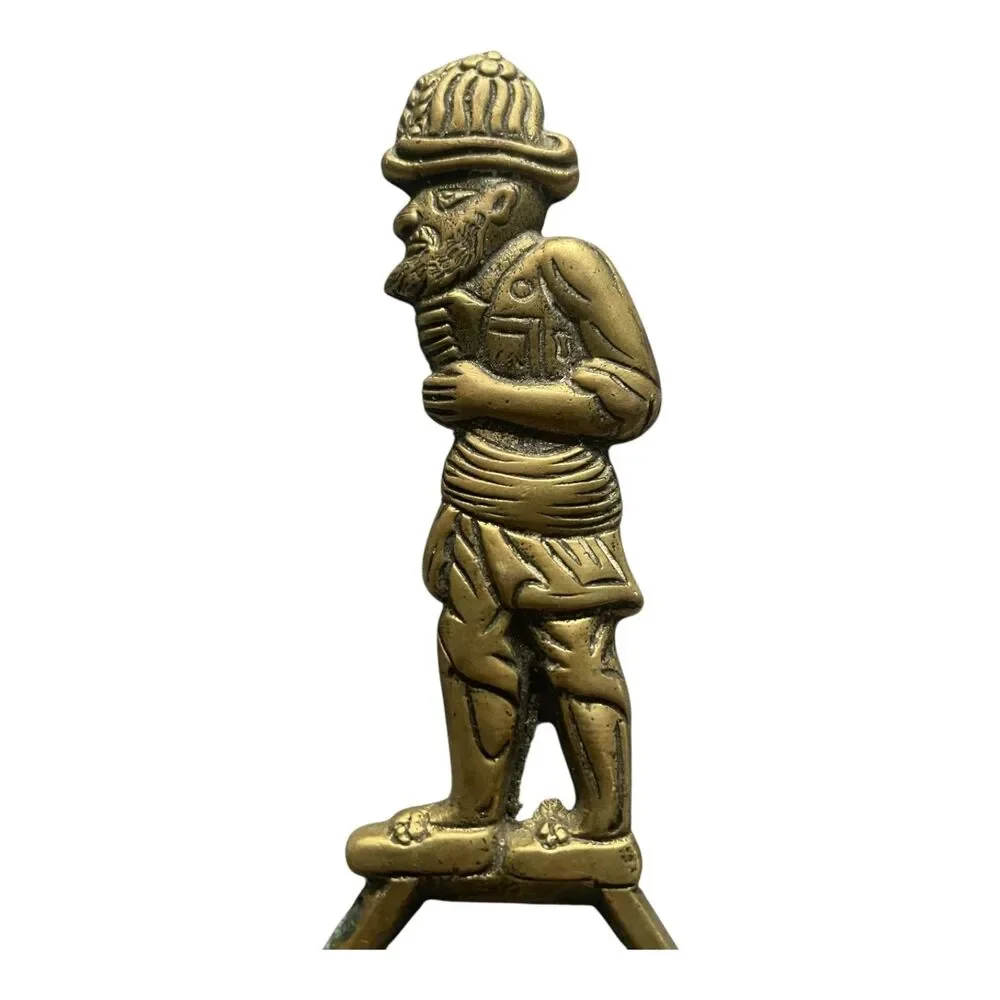 Vintage Turkish Karagoz Brass Bottle Opener Folklore Shadow Puppet